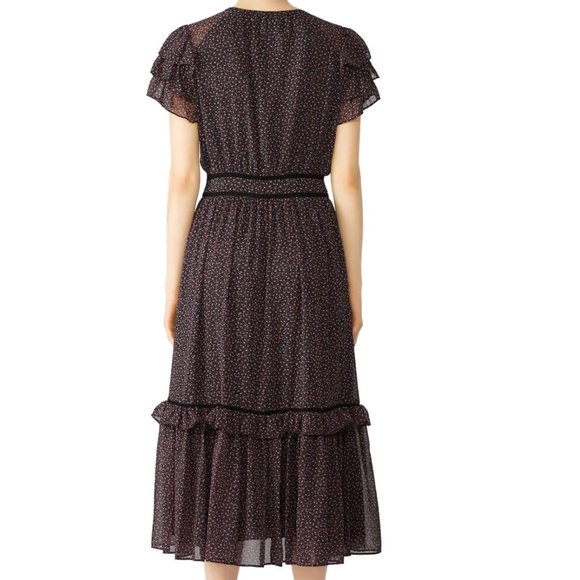 Rebecca Minkoff Black and Pink Midi Dress - Picture 3 of 10